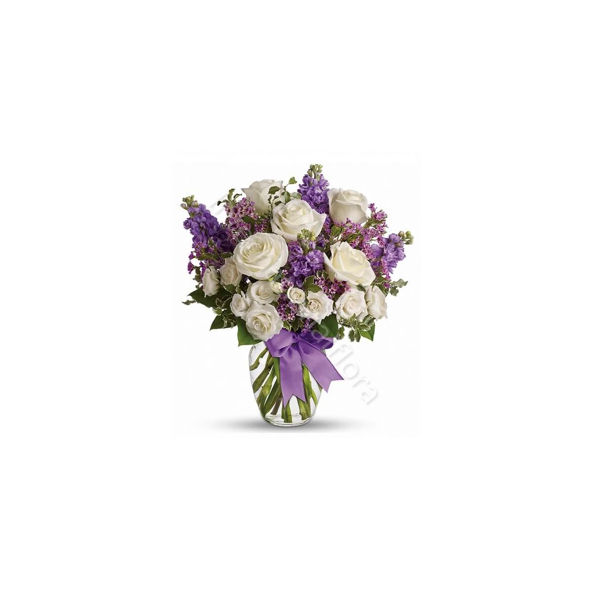 Bouquet di Rose e Roselline bianche