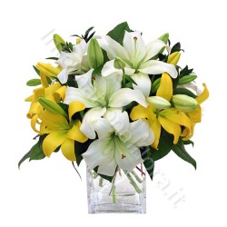 Bouquet di Gigli gialli e bianchi