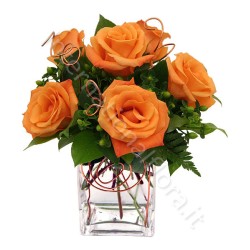 Bouquet di 5 Rose arancio internationalflora.com