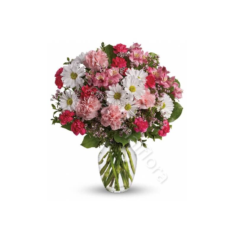 Bouquet di Fiorellini misti dai toni del rosa internationalflora.com
