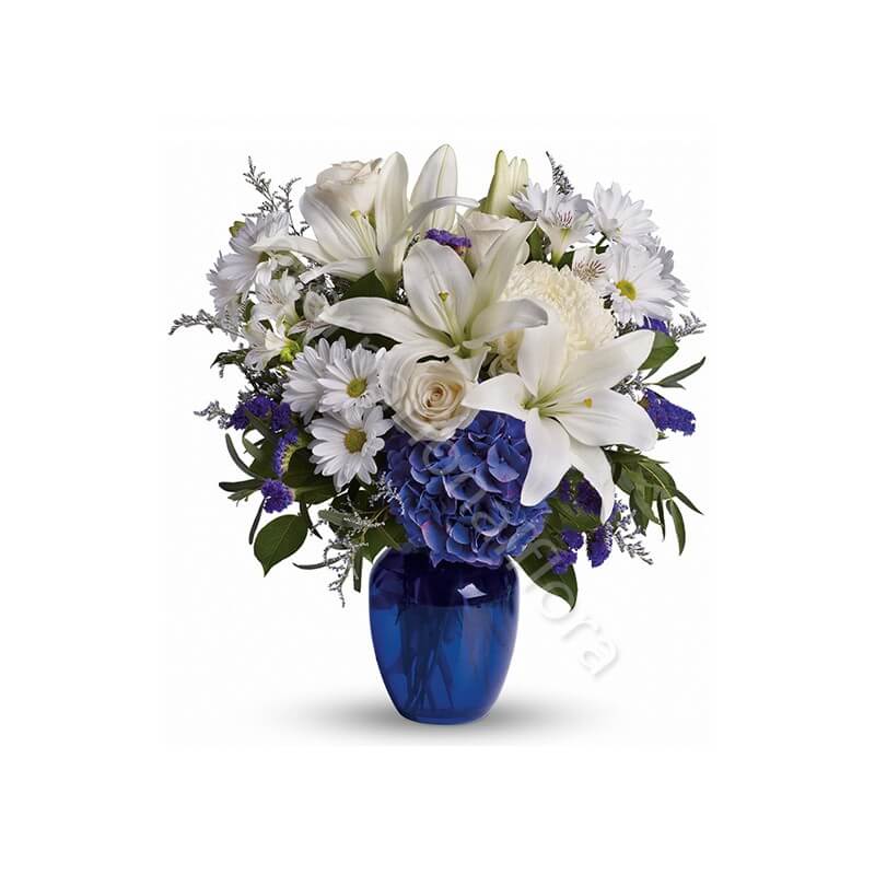 Bouquet di Gigli, Margherite e Rose internationalflora.com