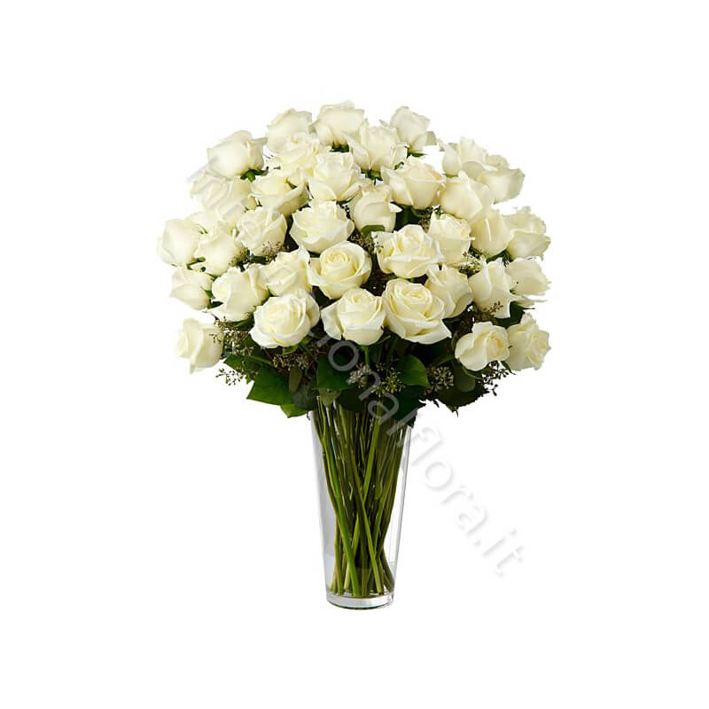 Bouquet di 36 Rose Bianche internationalflora.com