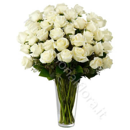 Bouquet di 36 Rose Bianche