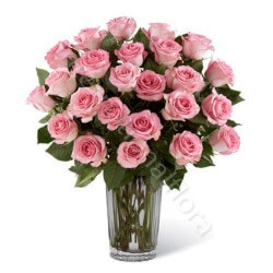 Bouquet di 24 Rose rosa