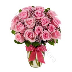 Bouquet di 18 Rose rosa