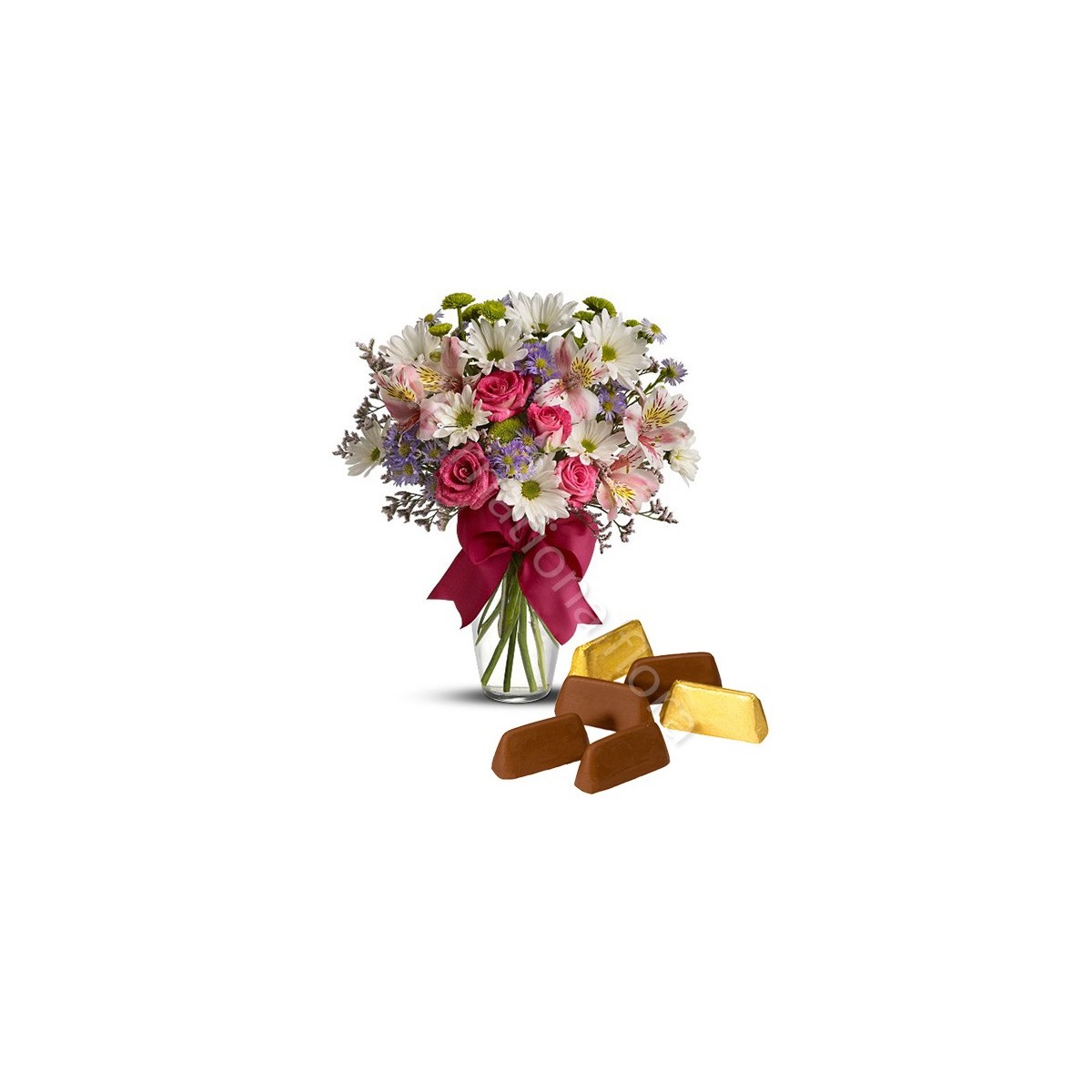 Bouquet Beautiful di Fiori misti con Gianduiotti