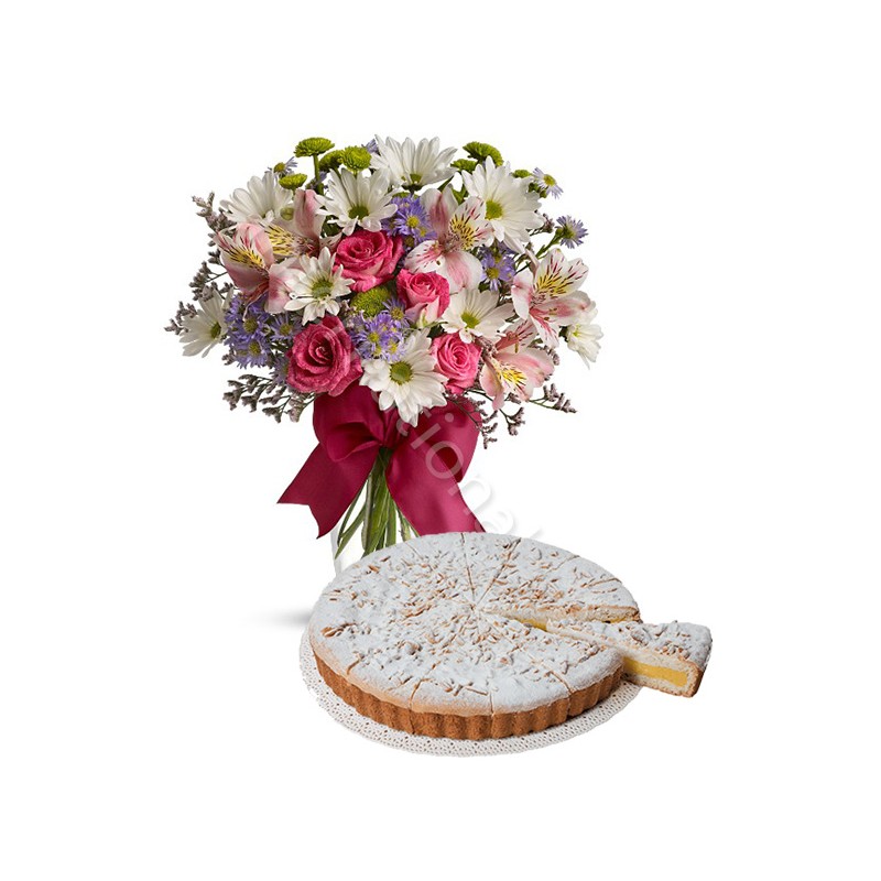 Torta della Nonna con Bouquet beautiful