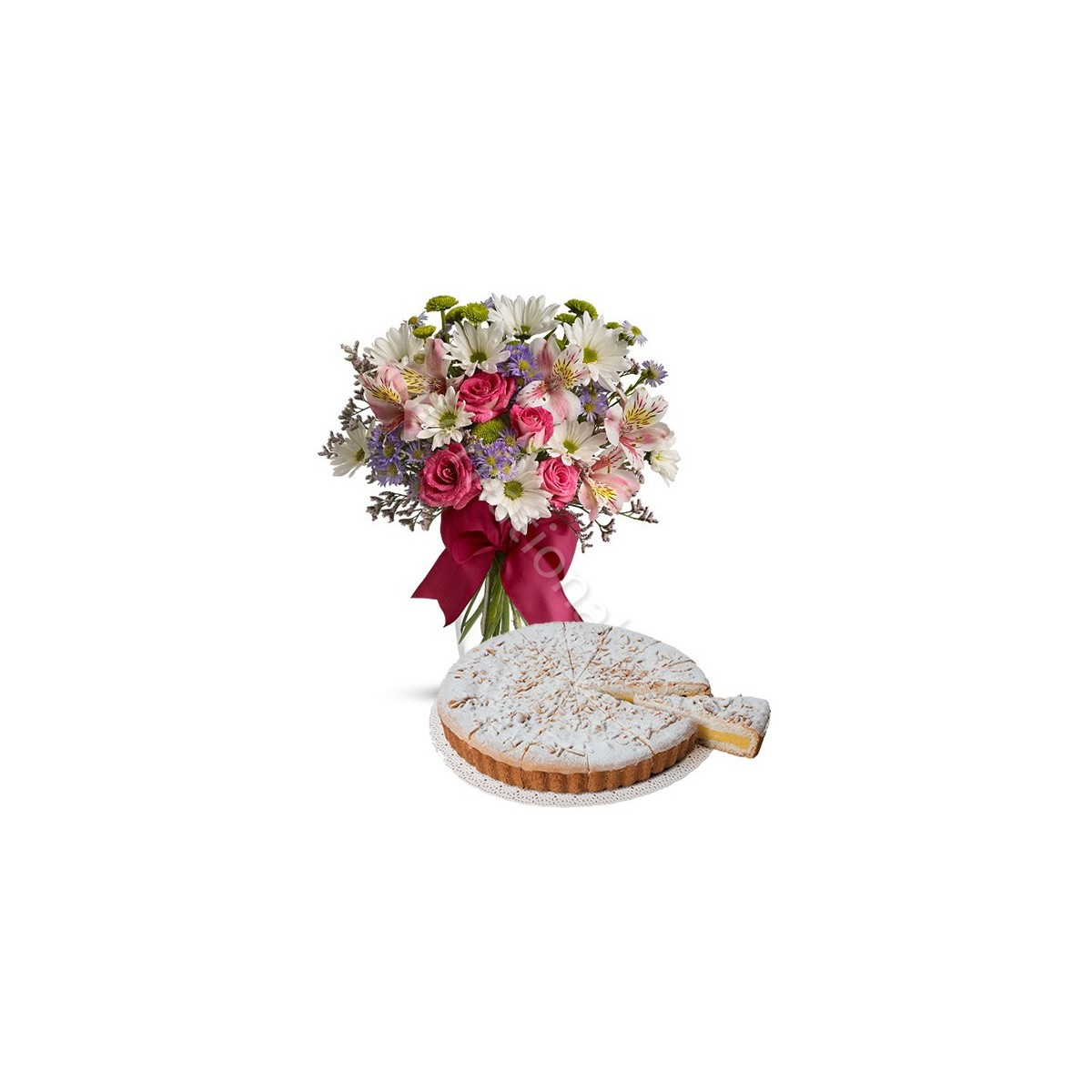 Torta della Nonna con Bouquet beautiful