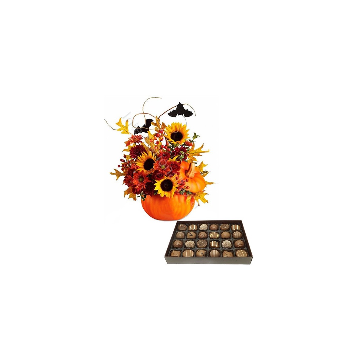 Bouquet Halloween con Scatola di Cioccolatini
