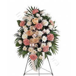 Cuscino funebre di Rose e Crisantemi internationalflora.com